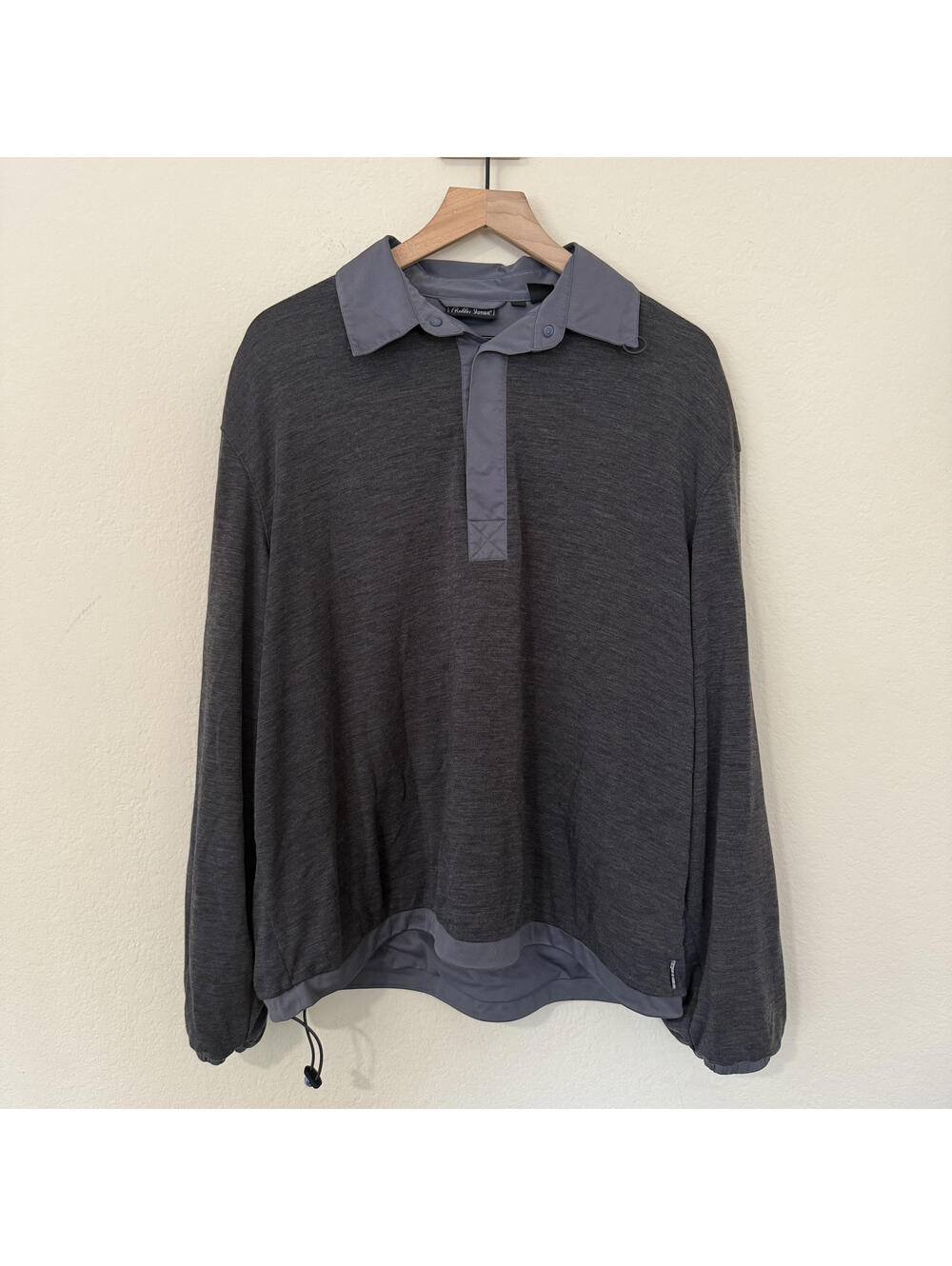 Bobby Jones Sweater Men's L Grey 1/4 Button Golf